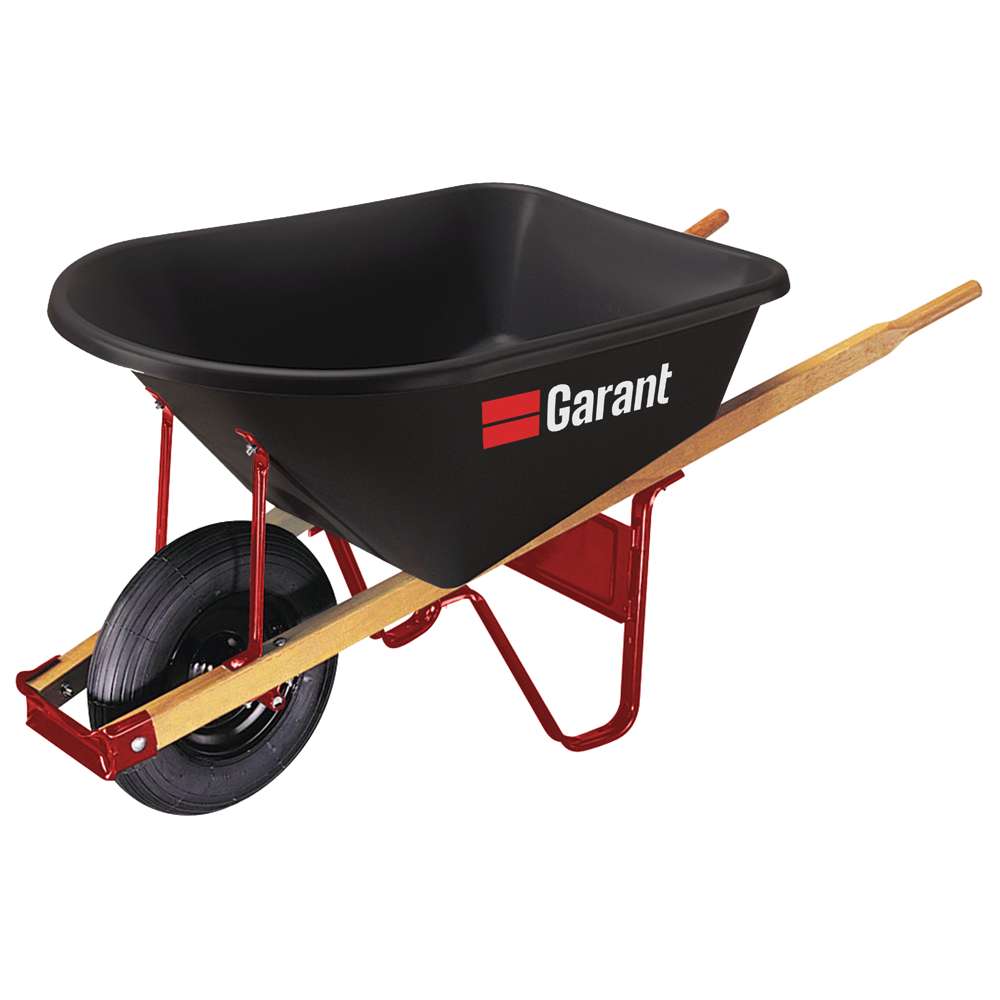 6 ft³ Wheelbarrow, Polyethylene Tray