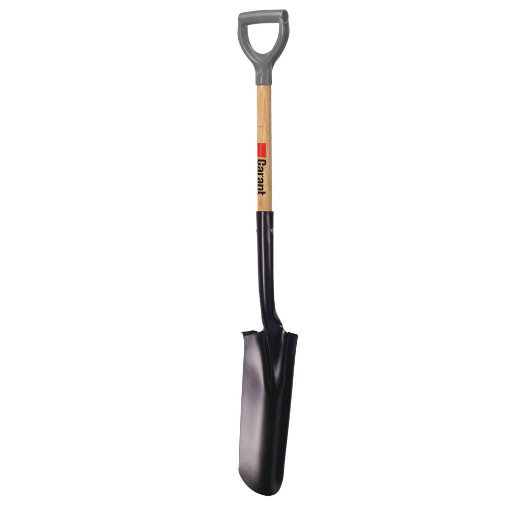 Drain spade, wood handle