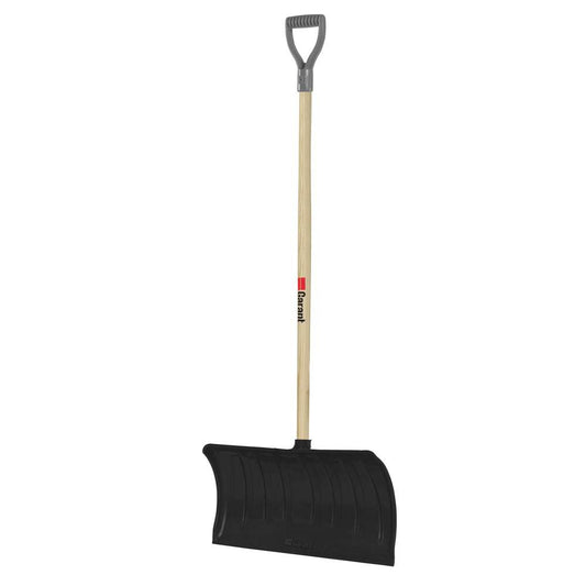 21-Inch Poly Snow Pusher, Hardwood Handle with D-Grip