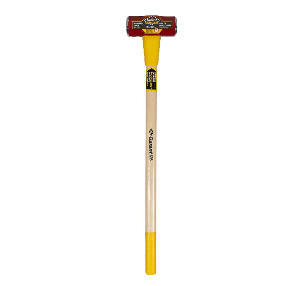 Sledge hammer, 10 lbs, overstrike protection, 36" safety grip hickory hdle