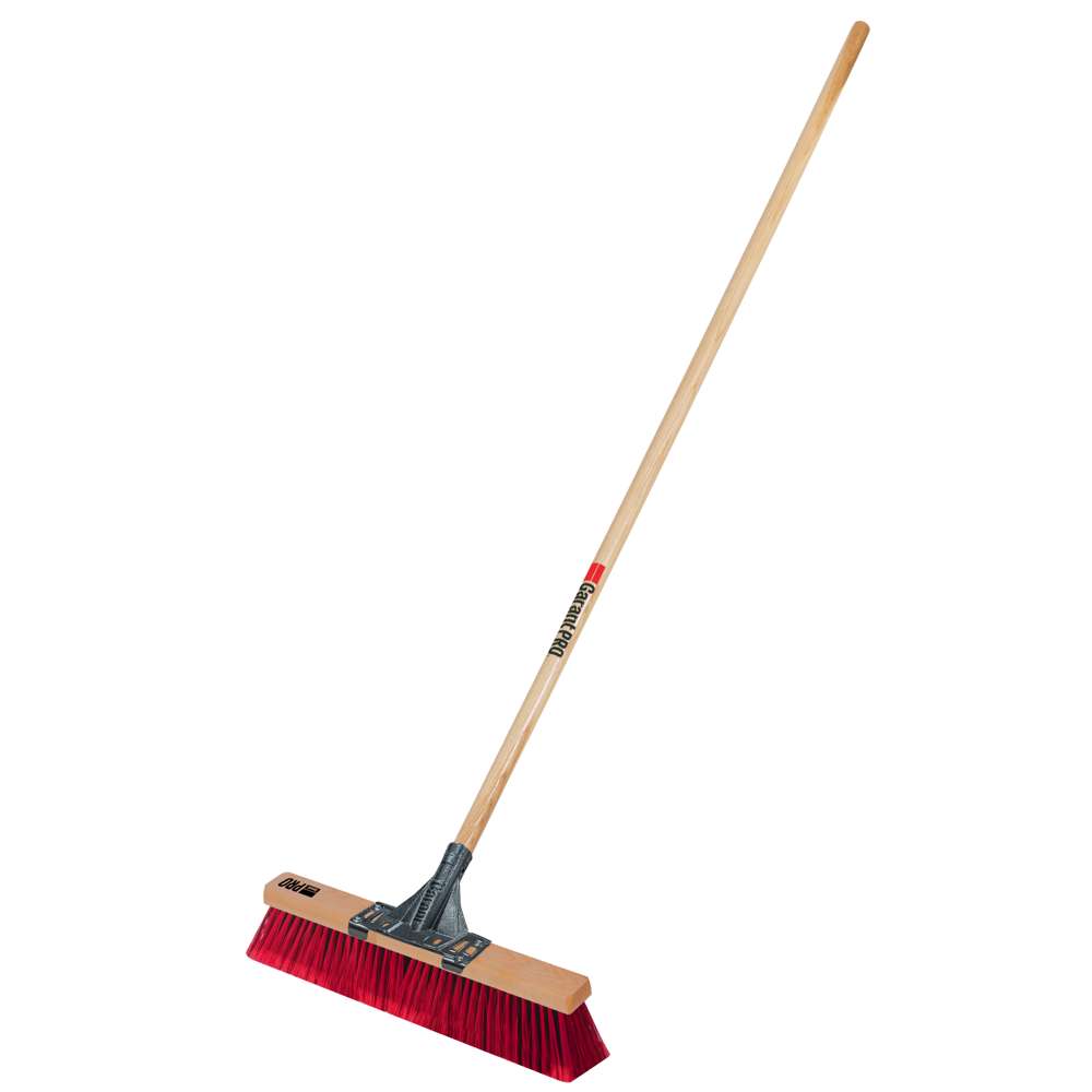 Push broom, 18", multi, wood hdl