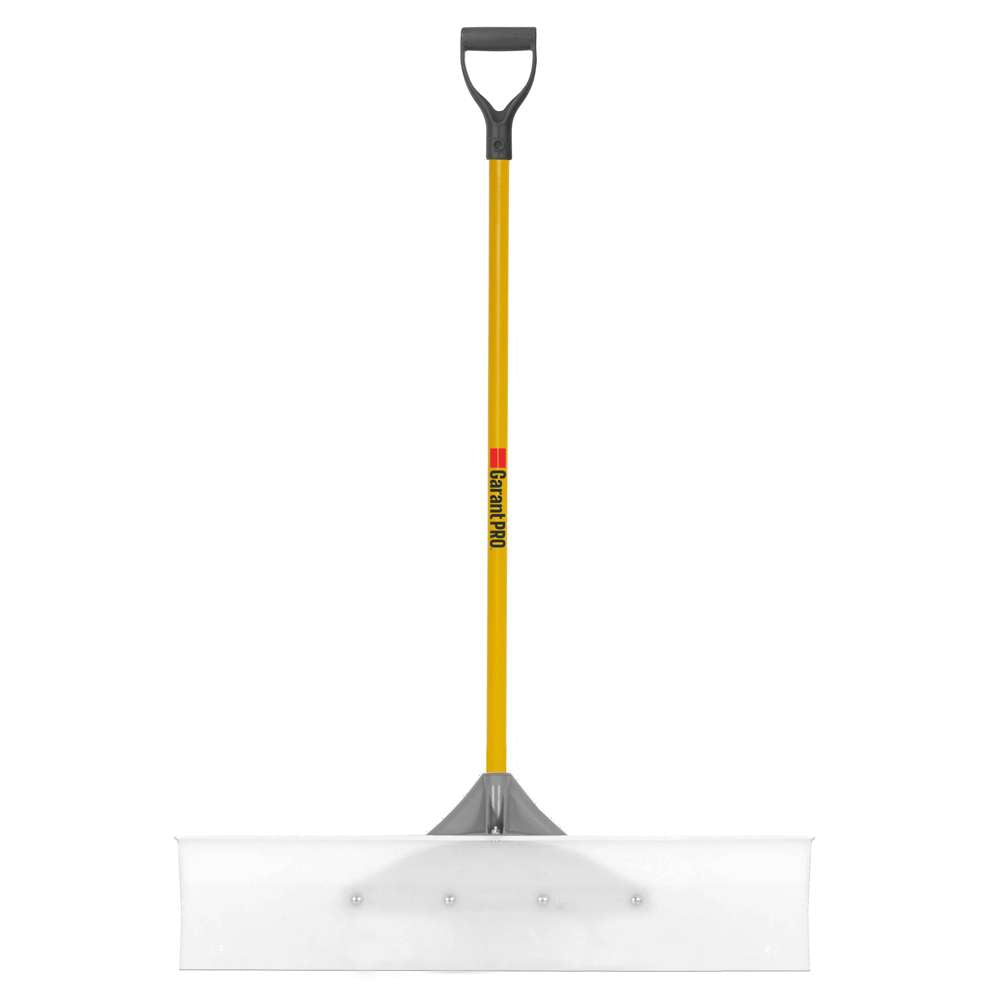 36-Inch Durable UHMW Snow Pusher with Fibreglass Handle