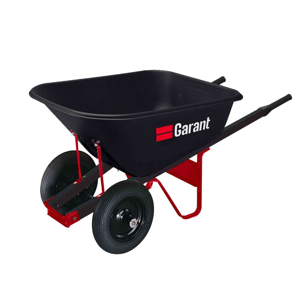 Wheelbarrow, 6 cu. ft. poly tray, 2 wheels