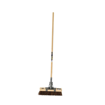 Street/stable broom 16", palmyra, wood hdle