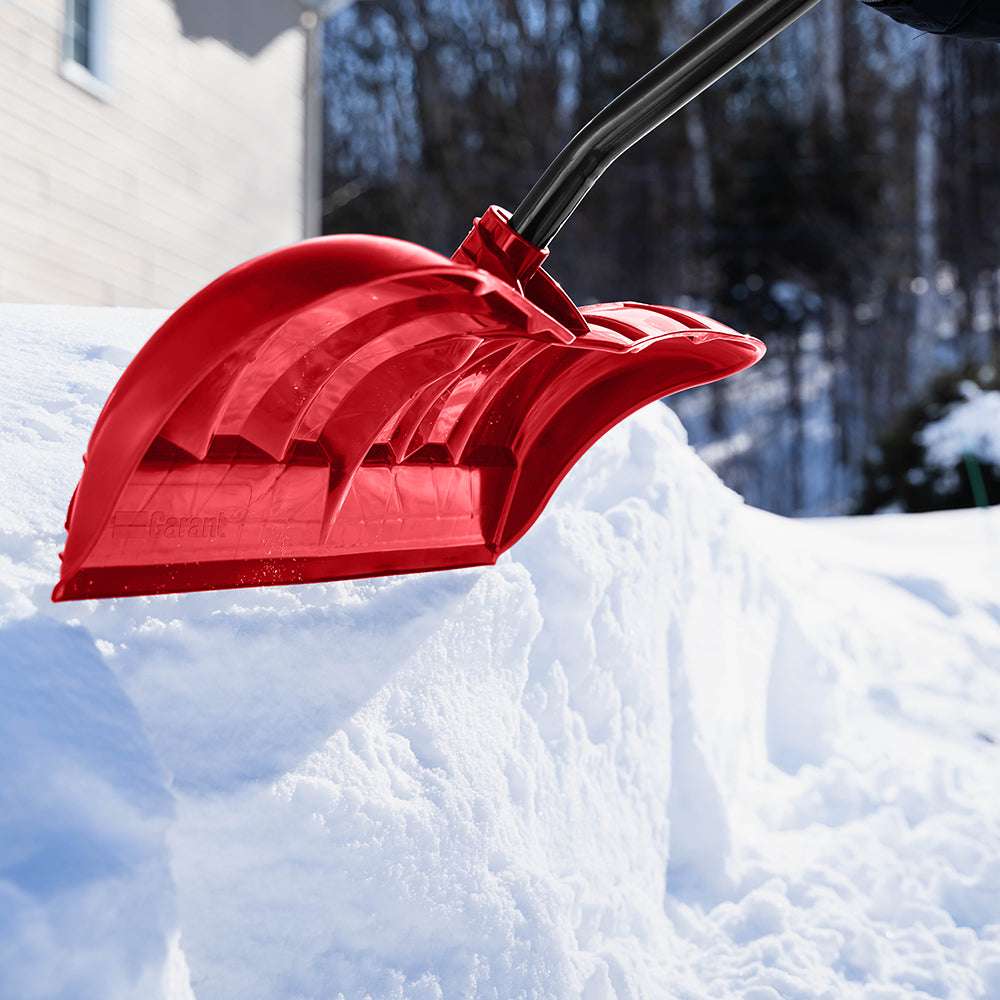 Snow pusher, 22" poly blade, ergo aluminum handle