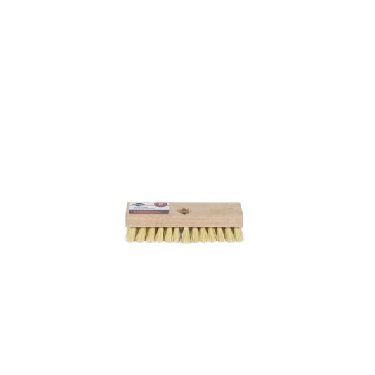 Deck brush, 8", natural bristles