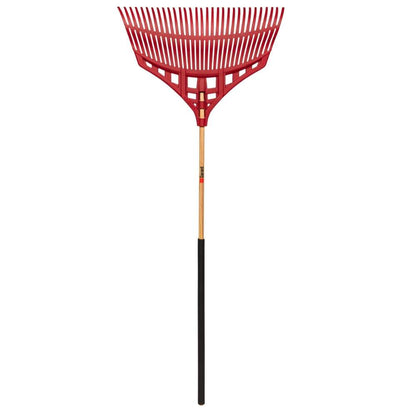 30-Inch Ultra-Light Leaf Rake with Wood Handle