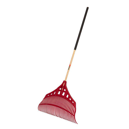 30-Inch Ultra-Light Leaf Rake with Wood Handle