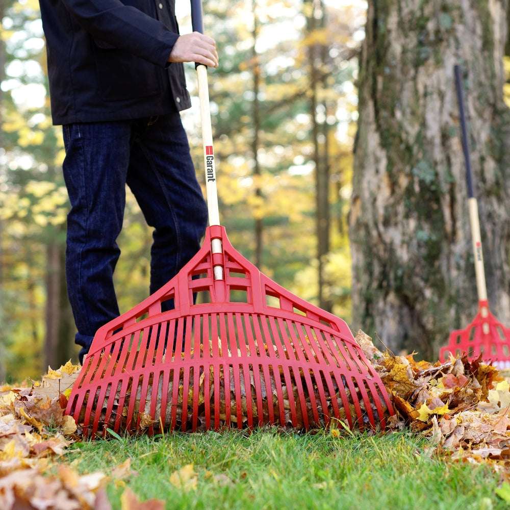 30-Inch Ultra-Light Leaf Rake with Wood Handle