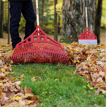 30-Inch Ultra-Light Leaf Rake with Wood Handle