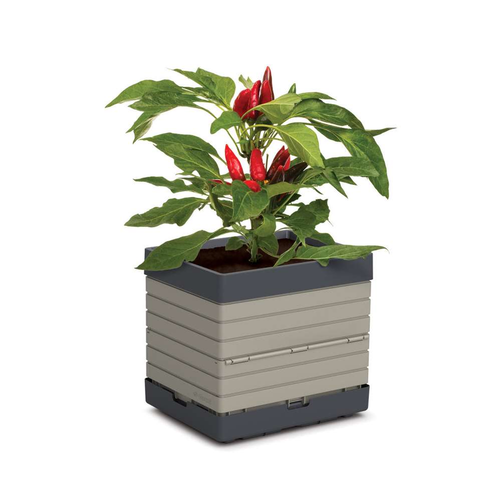 Individual bin, 14x11x13", polypro greige M3 modular garden