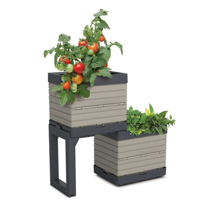 Individual bin, 14x11x13", polypro greige M3 modular garden