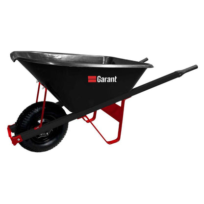 5 ft³ Wheelbarrow, Polyethylene Tray, Pneumatic Wheel