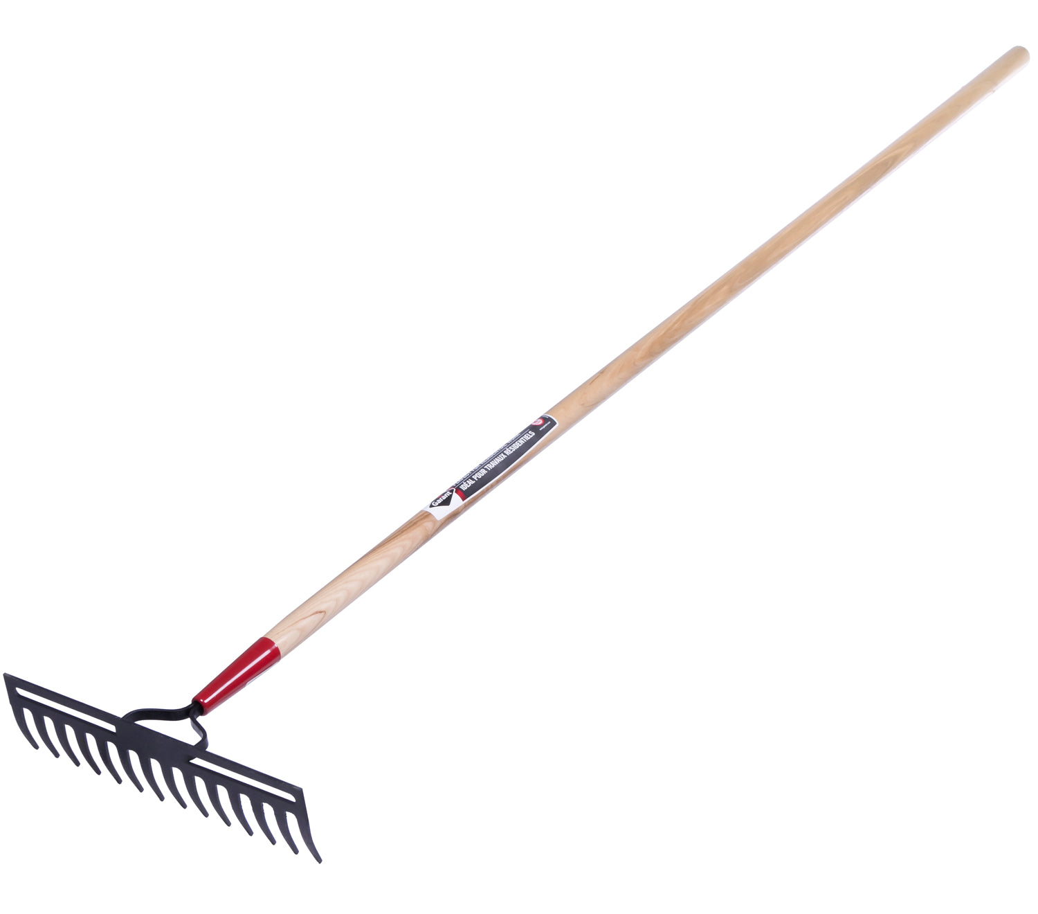 Double-back level rake, wood handle – Garant