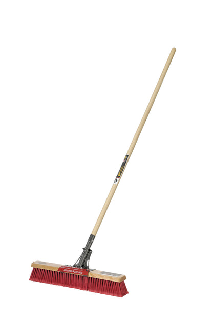 Push broom, scraper, 24", multi, wood hd